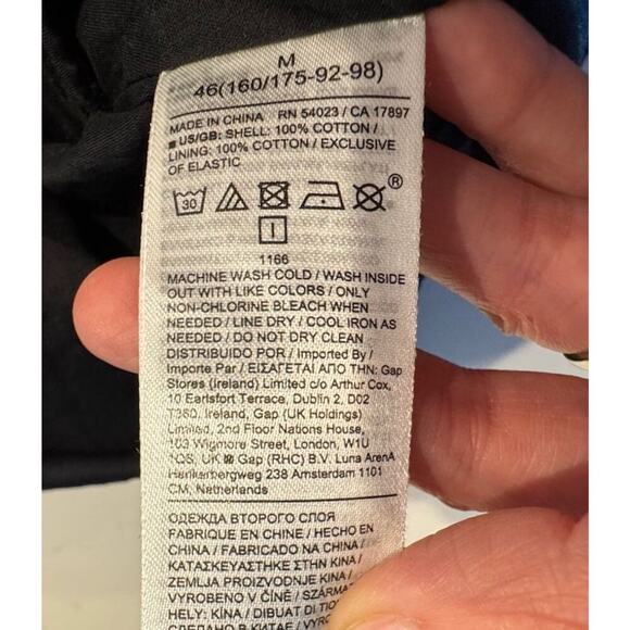 Banana Republic Size Medium Black Twist Front Eyelet Dress Pockets Vacation Boho - Picture 8 of 8